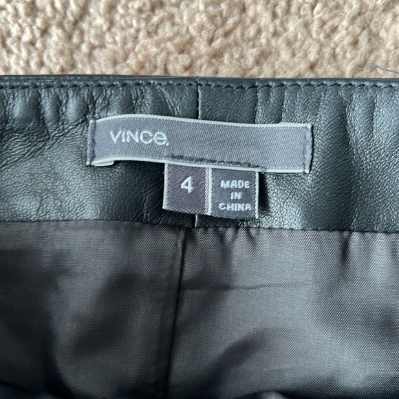 Vince Snake Embossed Leather Wrapped Pencil Skirt Graphite - Picture 6 of 10